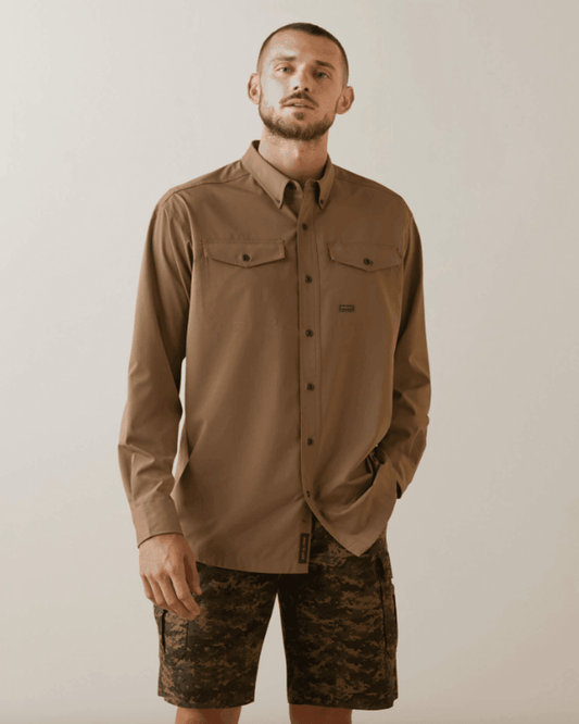 Ariat Men's Rebar Khaki VentTEK DuraStretch Long Sleeve Shirt 10043836