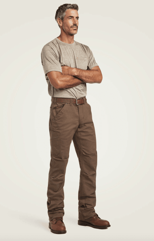 Ariat Men's Rebar M5 Straight DuraStretch Washed Twill Dungaree Straight Leg Pant 10041064