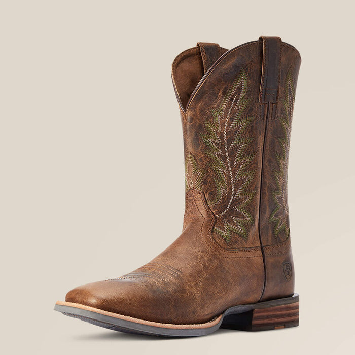 Ariat Men's Ridin' High Pecan Brown Square Toe Cowboy Boot 10042468-Painted Cowgirl Western Store