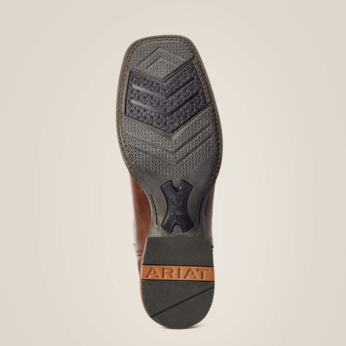 Ariat Men's Ridin' High Pecan Brown Square Toe Cowboy Boot 10042468-Painted Cowgirl Western Store