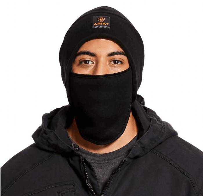 Ariat Rebar 2 in 1 Black Winter Hat & Face Shield 10029021