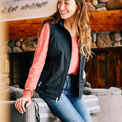 Ariat Women's Black New Team Softshell Vest 10020762-Painted Cowgirl Western Store