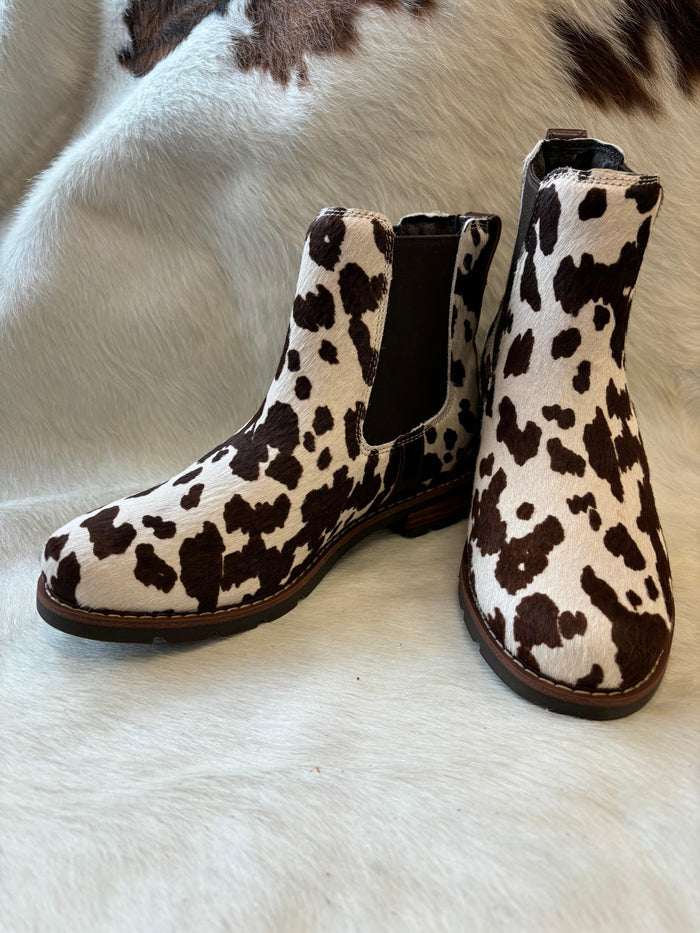 Ariat Women's Brown Cowhide Hair-On Wexford Lug Chelsea Bootie 10050915-Painted Cowgirl Western Store