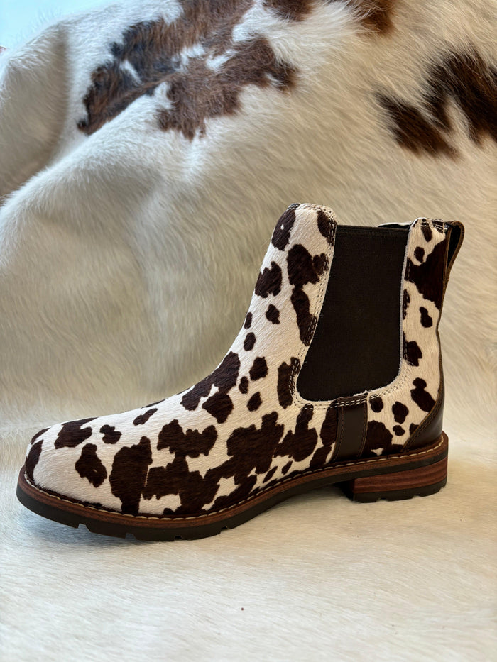 Ariat Women's Brown Cowhide Hair-On Wexford Lug Chelsea Bootie 10050915-Painted Cowgirl Western Store