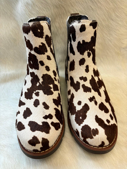 Ariat Women's Brown Cowhide Hair-On Wexford Lug Chelsea Bootie 10050915-Painted Cowgirl Western Store