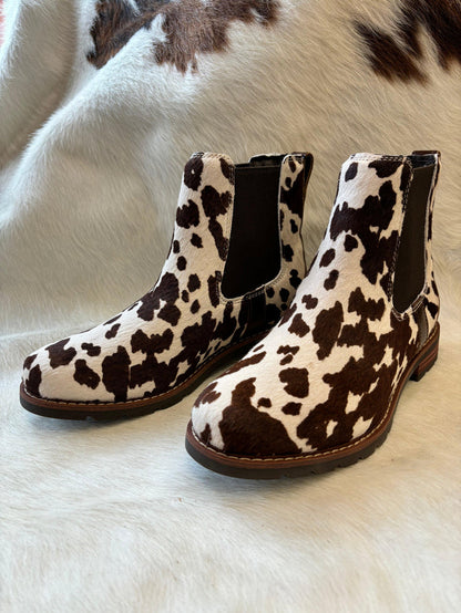 Ariat Women's Brown Cowhide Hair-On Wexford Lug Chelsea Bootie 10050915-Painted Cowgirl Western Store