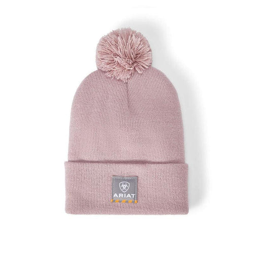 Ariat Women's Light Orchid Pom Beanie 10041431-Painted Cowgirl Western Store