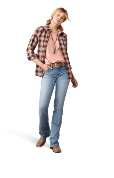 Ariat Women's REAL Brianna Light Wash Perfect Rise Boot Cut Jean 10045404