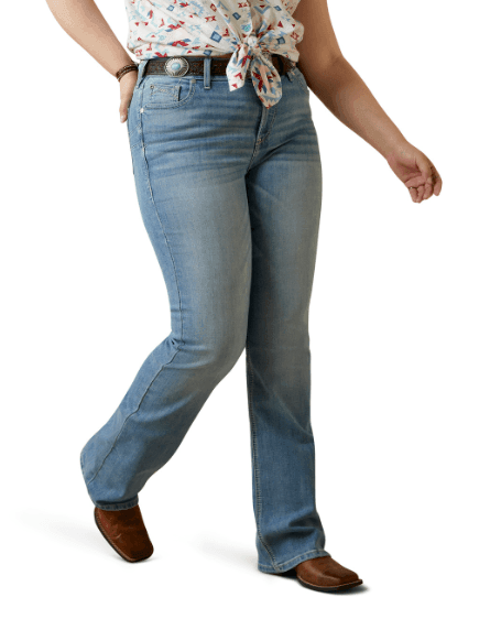 Ariat Women's REAL Brianna Light Wash Perfect Rise Boot Cut Jean 10045404