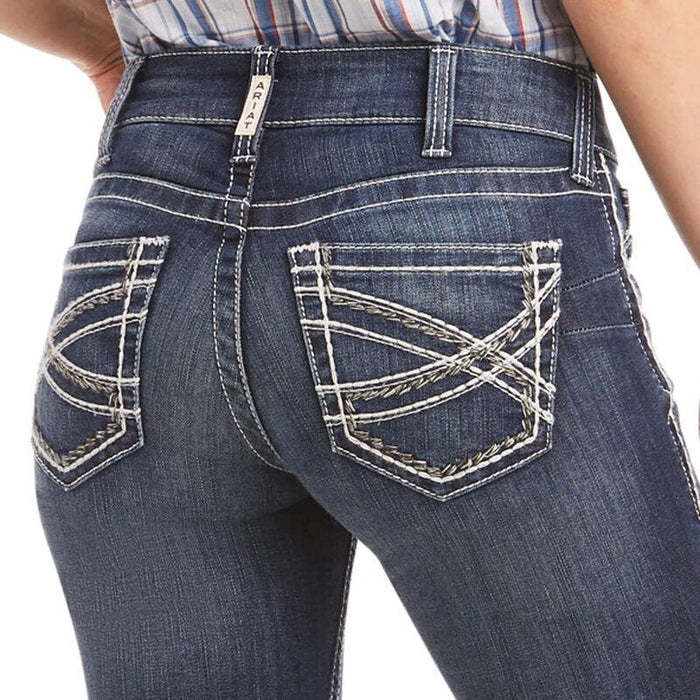 Ariat Women's REAL Mid Rise Stretch Boot Cut Jeans 10017510-Painted Cowgirl Western Store