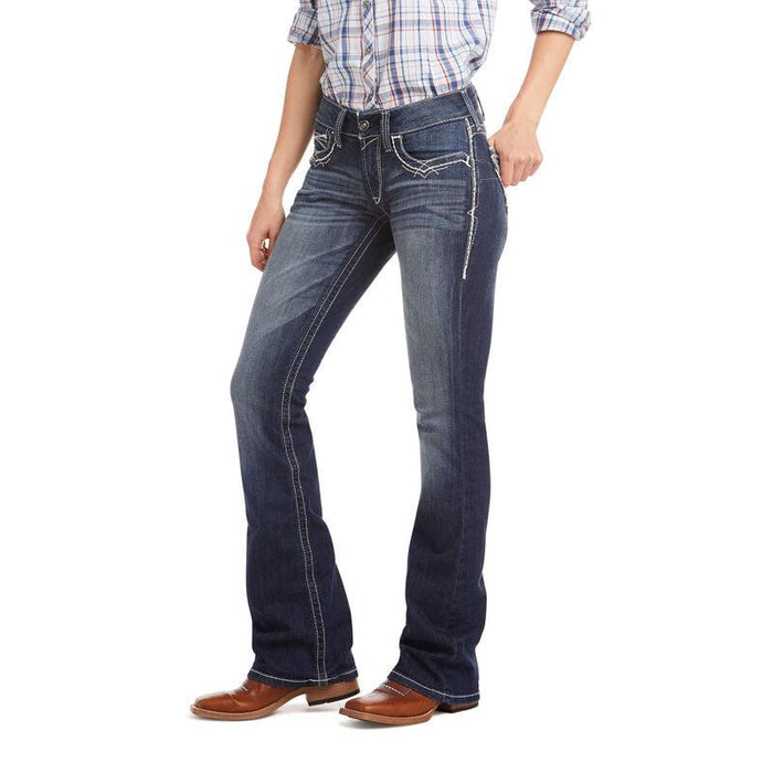 Ariat Women's REAL Mid Rise Stretch Boot Cut Jeans 10017510-Painted Cowgirl Western Store