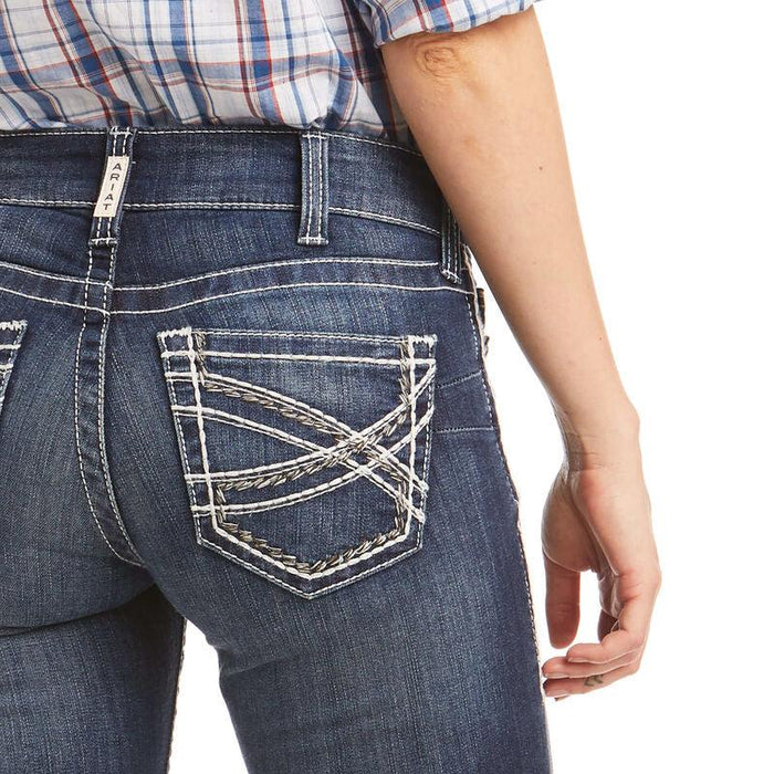 Ariat Women's REAL Mid Rise Stretch Boot Cut Jeans 10017510-Painted Cowgirl Western Store