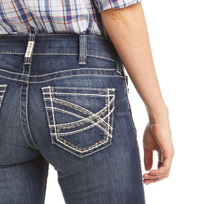 Ariat Women's REAL Mid Rise Stretch Boot Cut Jeans 10017510-Painted Cowgirl Western Store
