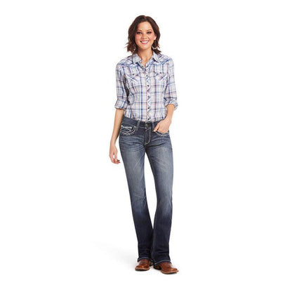 Ariat Women's REAL Mid Rise Stretch Boot Cut Jeans 10017510-Painted Cowgirl Western Store