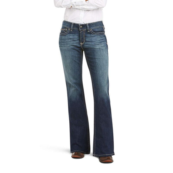 Ariat Women's REAL Mid Rise Stretch Boot Cut Riding Jeans 10011683-Painted Cowgirl Western Store