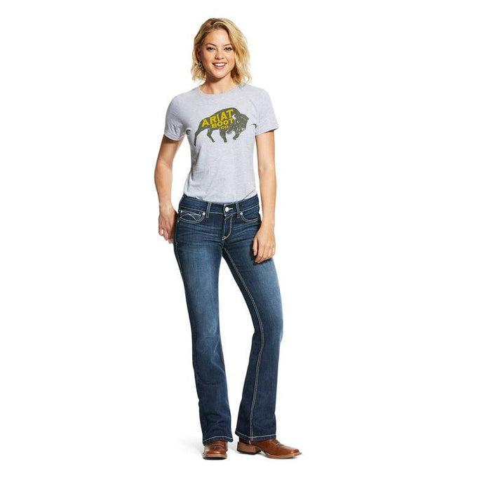 Ariat Women's REAL Mid Rise Stretch Shayla Boot Cut Jeans 10030259-Painted Cowgirl Western Store