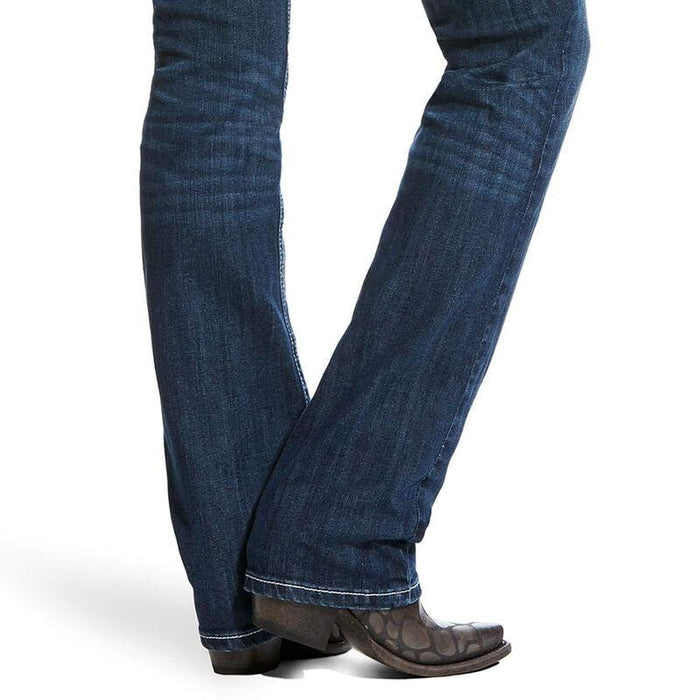 Ariat Women's REAL Mid Rise Stretch Stackable Straight Leg Jeans 10024300-Painted Cowgirl Western Store