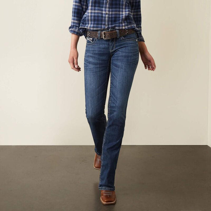 Ariat Women's REAL Miriam Mid Rise Boot Cut Jean 10044384-Painted Cowgirl Western Store