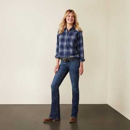 Ariat Women's REAL Miriam Mid Rise Boot Cut Jean 10044384-Painted Cowgirl Western Store