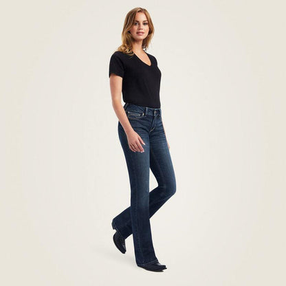 Ariat Women's REAL Perfect Rise Estella Boot Cut Jean 10042181-Painted Cowgirl Western Store
