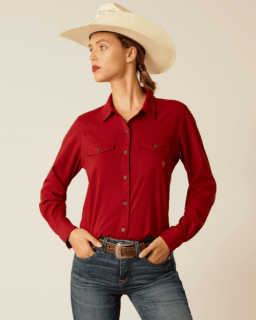 Ariat Women's Sun-Dried Tomato VentTEK Stretch Long Sleeve Shirt 10048775