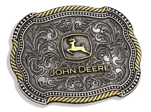 Attitude x Montana Silversmith John Deere Scalloped Duo Belt Buckle A718JD