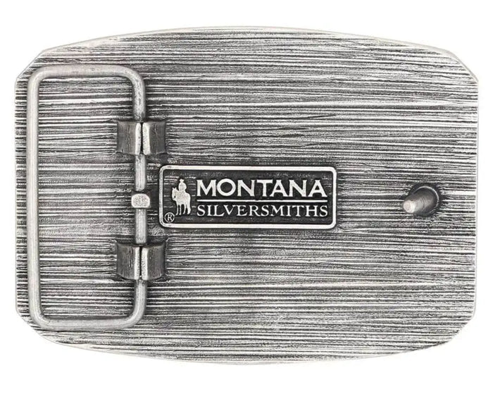 Attitude x Montana Silversmith Legend & Pride Silver Bull Belt Buckle A1037S-Painted Cowgirl Western Store
