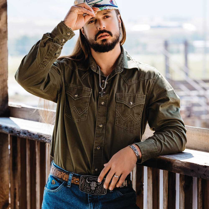 Attitude x Montana Silversmith Legend & Pride Silver Bull Belt Buckle A1037S-Painted Cowgirl Western Store