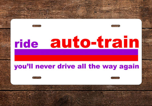 Auto Train License Plate