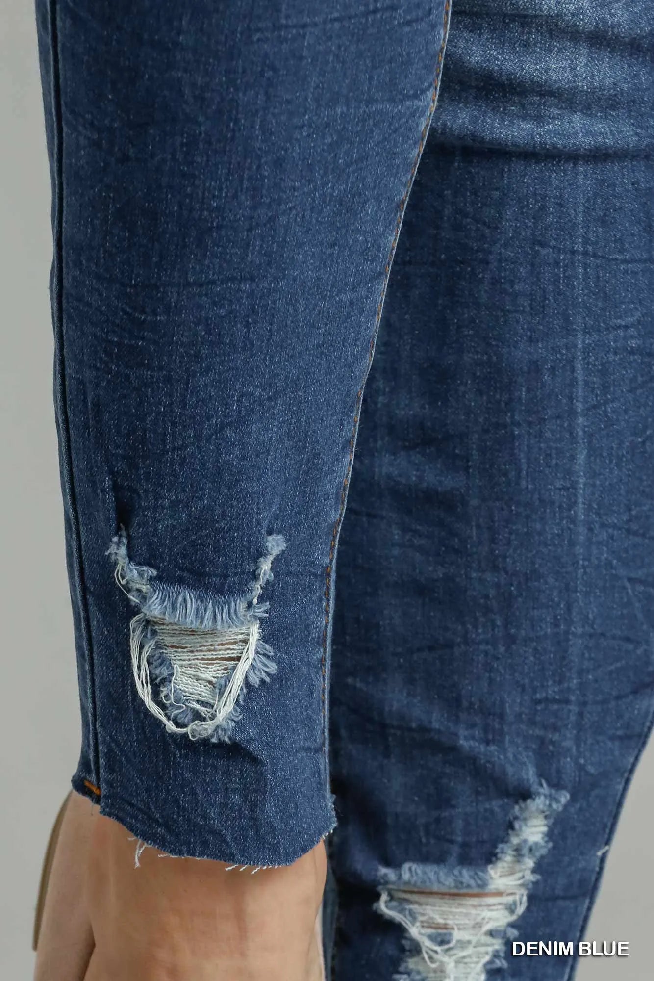 Hazel Blues® |  Umgee Distressed Skinny Jeans with Pockets