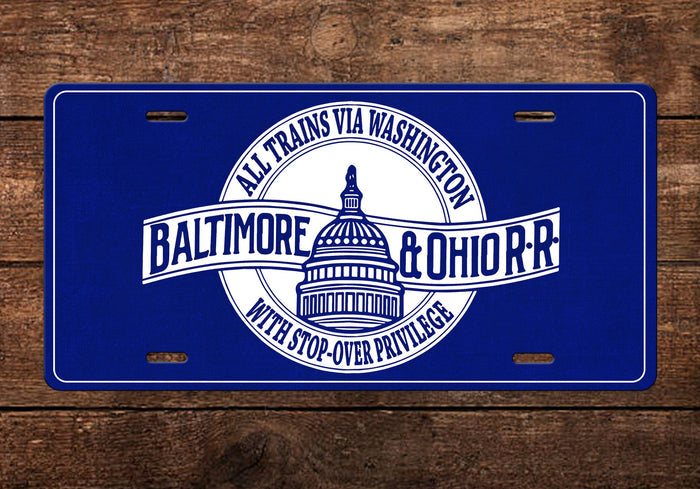 Baltimore & Ohio (B&O) - Via DC - License Plate