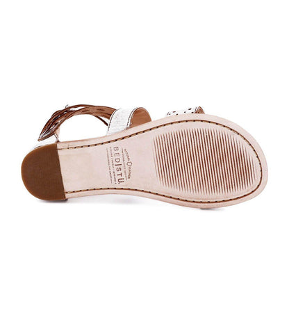 Bed Stu Women's Artemis in Nectar White & Tan Lux Leather Sandals F373025-NTTN-Painted Cowgirl Western Store