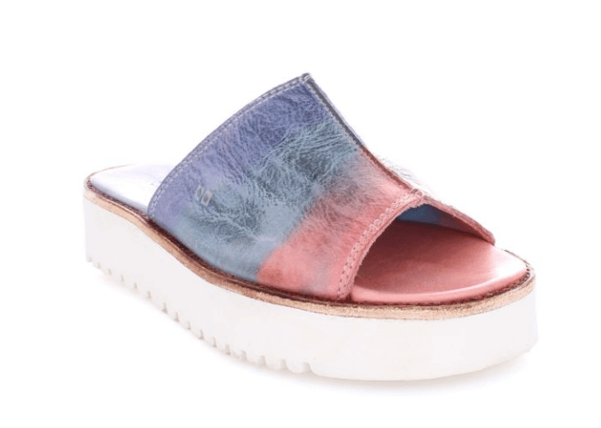 Bed Stu Women's FAIRLEE II Cotton Candy Tie Dye Leather Slide Platform Sandal F395005-CTCNTD