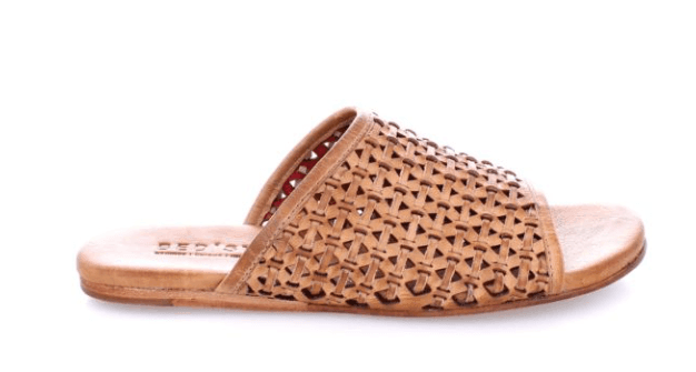 Bed Stu Women's MINERVA Tan Rustic Leather Slide Sandals F373198TNRS
