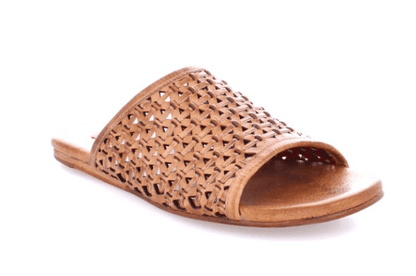 Bed Stu Women's MINERVA Tan Rustic Leather Slide Sandals F373198TNRS