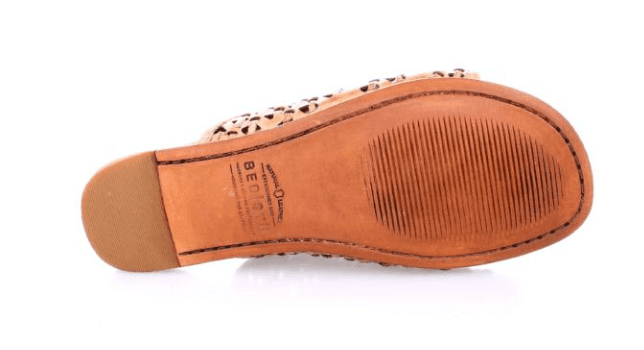 Bed Stu Women's MINERVA Tan Rustic Leather Slide Sandals F373198TNRS