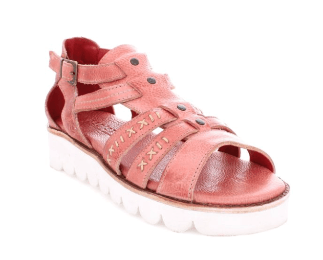 Bed Stu Women's Wonder Blush Pink Rustic Leather Platform Sandals F373203-BLSHRT