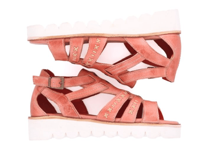 Bed Stu Women's Wonder Blush Pink Rustic Leather Platform Sandals F373203-BLSHRT