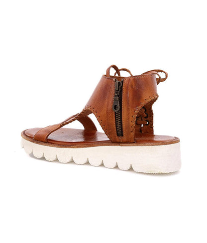 Bed Stu Women's Zoe II Pecan Dip Dye Leather Platform Sole Sandals F377186-Painted Cowgirl Western Store