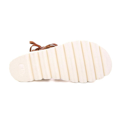 Bed Stu Women's Zoe II Pecan Dip Dye Leather Platform Sole Sandals F377186-Painted Cowgirl Western Store