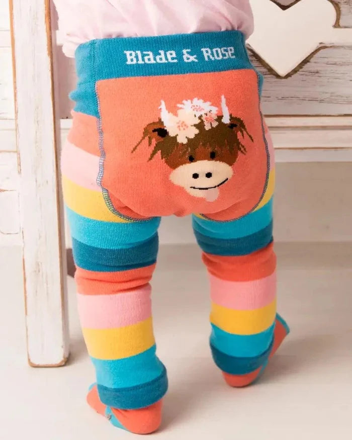 Blade & Rose Infant/Toddler Bonnie the Highland Cow Baby Leggings 9667 9668 9669-Painted Cowgirl Western Store