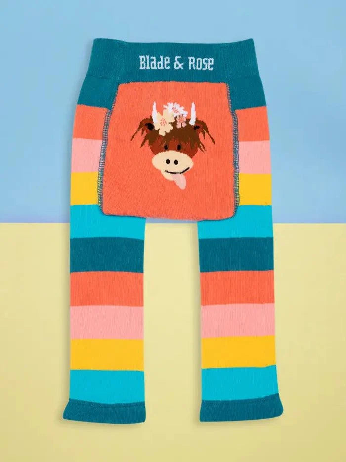 Blade & Rose Infant/Toddler Bonnie the Highland Cow Baby Leggings 9667 9668 9669-Painted Cowgirl Western Store