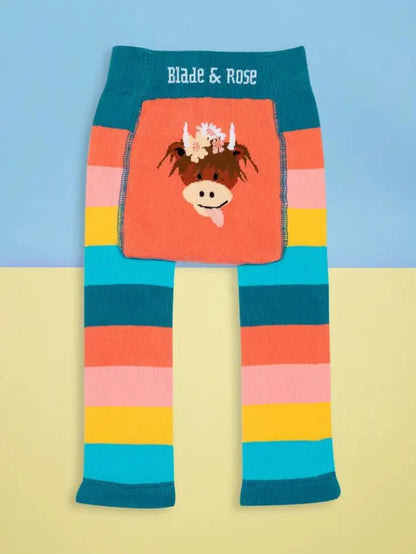 Blade & Rose Infant/Toddler Bonnie the Highland Cow Baby Leggings 9667 9668 9669-Painted Cowgirl Western Store