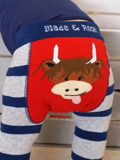 Blade & Rose Infant/Toddler Highland Cow Baby Leggings 10569 10570 10571-Painted Cowgirl Western Store