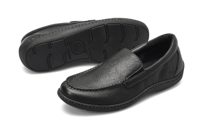 Born Men's Brompton II Black Leather Slip On Loafers Shoes BM0010703-BLK