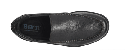 Born Men's Brompton II Black Leather Slip On Loafers Shoes BM0010703-BLK