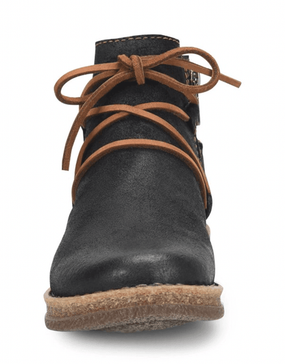 Born Women's Calyn Distressed Black Suede Leather Bootie Ankle Boot BR0027609