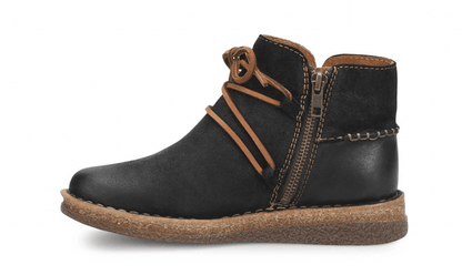 Born Women's Calyn Distressed Black Suede Leather Bootie Ankle Boot BR0027609