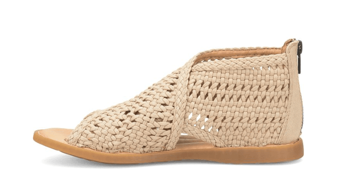 Born Women's Iwa Mac Cream Knit Fabric Sandals BR0046679-CRM