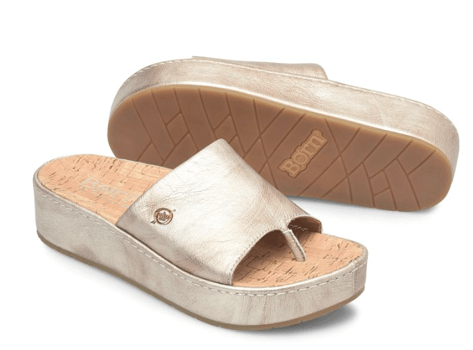 Born Women's Sharr Light Gold Panna Cotta Sandals BR0035330-GLD